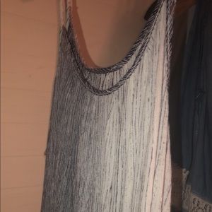 Dark blue and white tank top